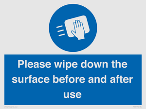 Please wipe down the surface before and after use